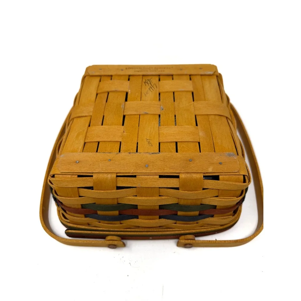 1997 Longaberger Bountiful Harvest Basket 12254 Protector Shades of Autumn USA